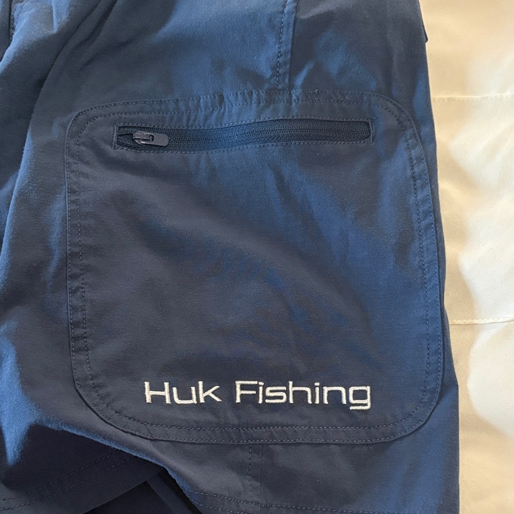 Huk Men's Deep Blue Athletic Shorts - Picture 3 of 5